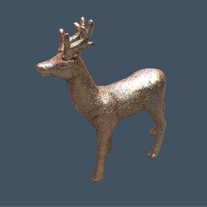 CHRISTMAS GOLD SPARKLE RAINDEER FIGURING